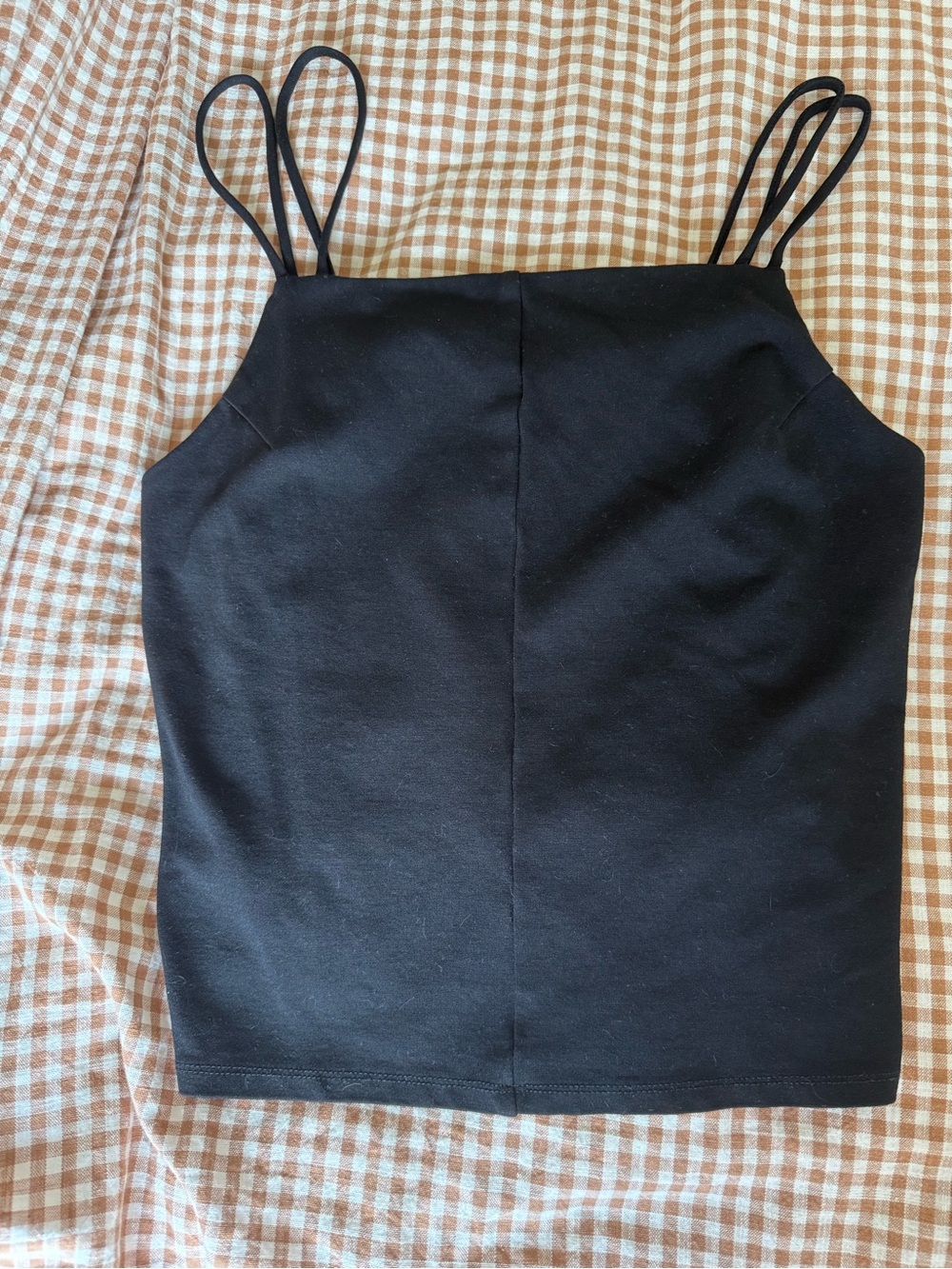 Women's Black Double Spaghetti-Strap Camisole